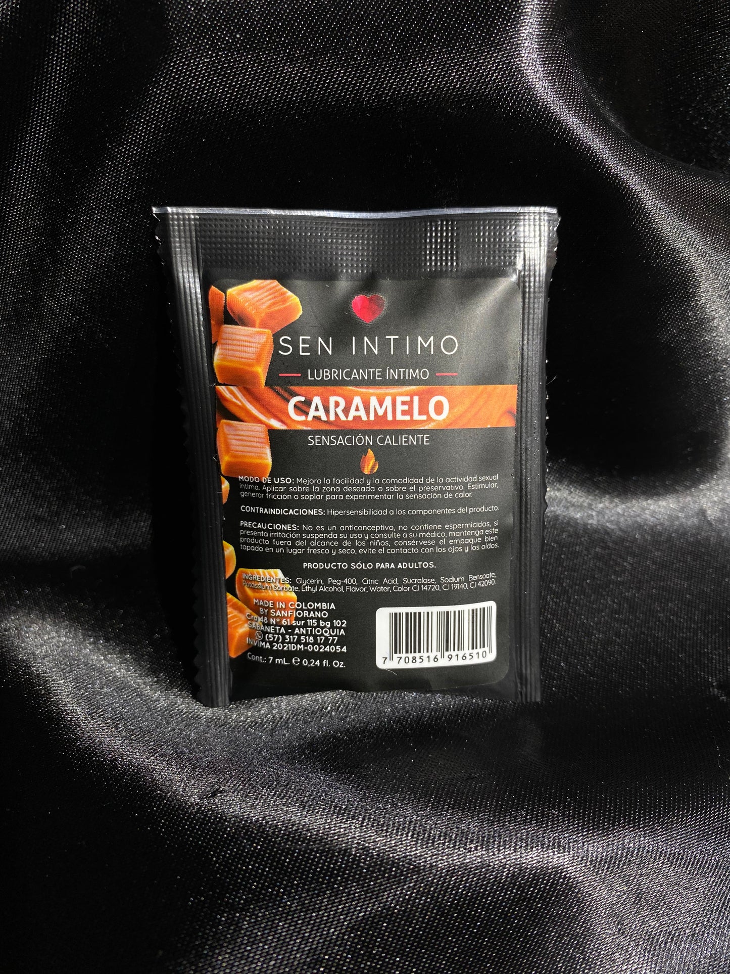 Lubricante vaginal caliente 7ml sen intimo